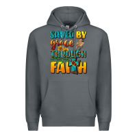 Rock saved by grace through faith Premium Hoodie - NancyCooperArtShop