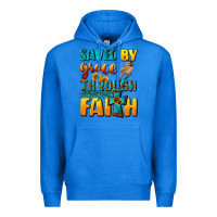 True Royal saved by grace through faith Premium Hoodie - NancyCooperArtShop