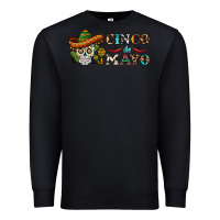 Black cinco de mayo skull Premium Sweatshirt - BarkalooDesign