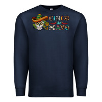 Navy cinco de mayo skull Premium Sweatshirt - BarkalooDesign