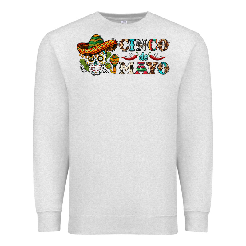 Cinco De Mayo Skull Premium Sweatshirt by BarkalooDesign | Teevron