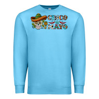 Ocean Blue cinco de mayo skull Premium Sweatshirt - BarkalooDesign