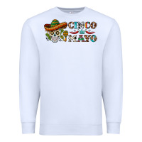 White cinco de mayo skull Premium Sweatshirt - BarkalooDesign