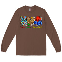 Chestnut peace love understand Long Sleeve Tee - Zillion Design Studio