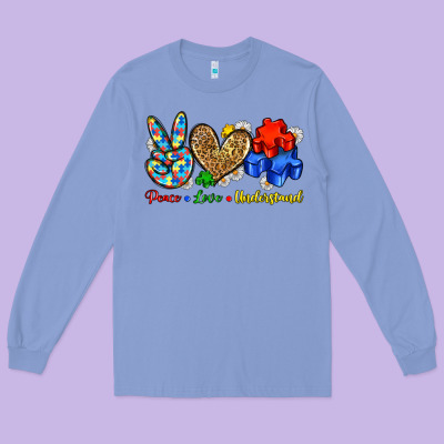 Peace Love Understand Long Sleeve Tee Designed By Zillion Design Studio