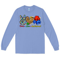 Colony Blue peace love understand Long Sleeve Tee - Zillion Design Studio