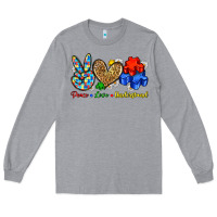 Heather Grey peace love understand Long Sleeve Tee - Zillion Design Studio