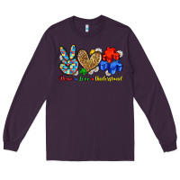 Plum peace love understand Long Sleeve Tee - Zillion Design Studio