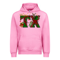 Fuchsia Pink Christmas Texas With Deer Urban Hoodie - BundleAndBundleShop