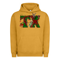 Pigment Peanut Butter Christmas Texas With Deer Urban Hoodie - BundleAndBundleShop