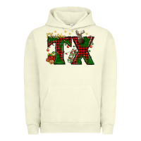 Pigment Pistachio Christmas Texas With Deer Urban Hoodie - BundleAndBundleShop