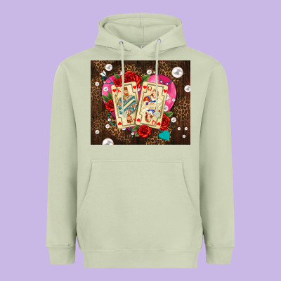 Playing Cards And Pearls Heavyweight Hoodie Designed By Adodesignshop