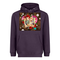 Plum playing cards and pearls Heavyweight Hoodie - AdoDesignShop