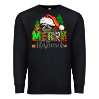Black merry slothmas Premium Sweatshirt - Jasminsmagicworld