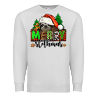 Dove Grey merry slothmas Premium Sweatshirt - Jasminsmagicworld