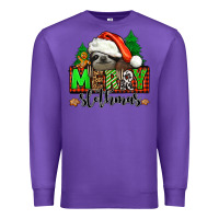 Purple merry slothmas Premium Sweatshirt - Jasminsmagicworld