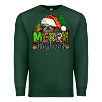 Sports Green merry slothmas Premium Sweatshirt - Jasminsmagicworld