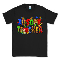 Black ausome autism teacher Classic Tee - Zillion Design Studio