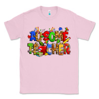 Bubblegum Pink ausome autism teacher Classic Tee - Zillion Design Studio