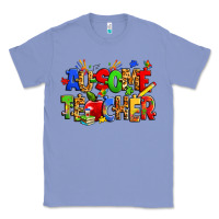 Colony Blue ausome autism teacher Classic Tee - Zillion Design Studio