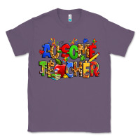 Lavender ausome autism teacher Classic Tee - Zillion Design Studio