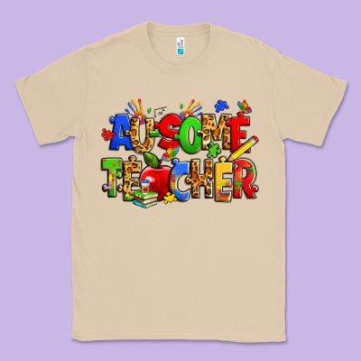 Ausome Autism Teacher Classic Tee Designed By Zillion Design Studio