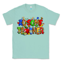 Seafoam ausome autism teacher Classic Tee - Zillion Design Studio