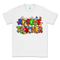 White ausome autism teacher Classic Tee - Zillion Design Studio