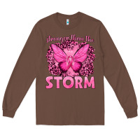 Chestnut Stronger Than The Storm Breast Cancer Long Sleeve Tee - texasbilliewilder