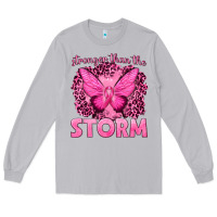 Moon Dust Stronger Than The Storm Breast Cancer Long Sleeve Tee - texasbilliewilder