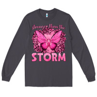 Smoke Stronger Than The Storm Breast Cancer Long Sleeve Tee - texasbilliewilder