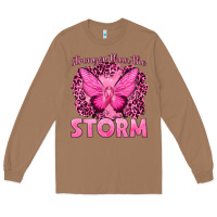 Toasted Coconut Stronger Than The Storm Breast Cancer Long Sleeve Tee - texasbilliewilder