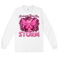 Stronger Than The Storm Breast Cancer Long Sleeve Tee | Teevron