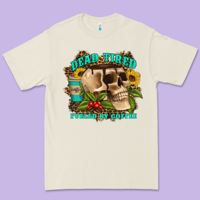 Dead Tired Fueled By Coffee Premium Tee Designed By Artiststas