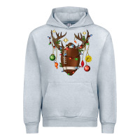 Heather Grey American Football Horn Christmas Urban Hoodie - BundleAndBundleShop