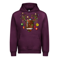 Mauve Wine American Football Horn Christmas Urban Hoodie - BundleAndBundleShop