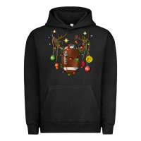Pigment Black American Football Horn Christmas Urban Hoodie - BundleAndBundleShop