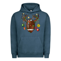 Pigment Midnight Navy American Football Horn Christmas Urban Hoodie - BundleAndBundleShop