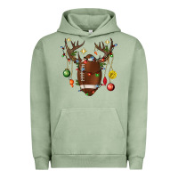 Pigment Oil Green American Football Horn Christmas Urban Hoodie - BundleAndBundleShop
