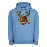 Pigment Pebble Blue American Football Horn Christmas Urban Hoodie - BundleAndBundleShop