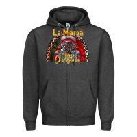 Charcoal Heather la mama mas chingona Zipper Hoodie - RacoonDesign