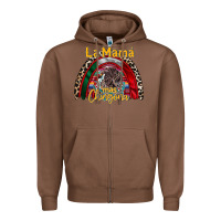 Chestnut la mama mas chingona Zipper Hoodie - RacoonDesign