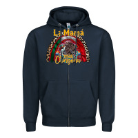Navy la mama mas chingona Zipper Hoodie - RacoonDesign