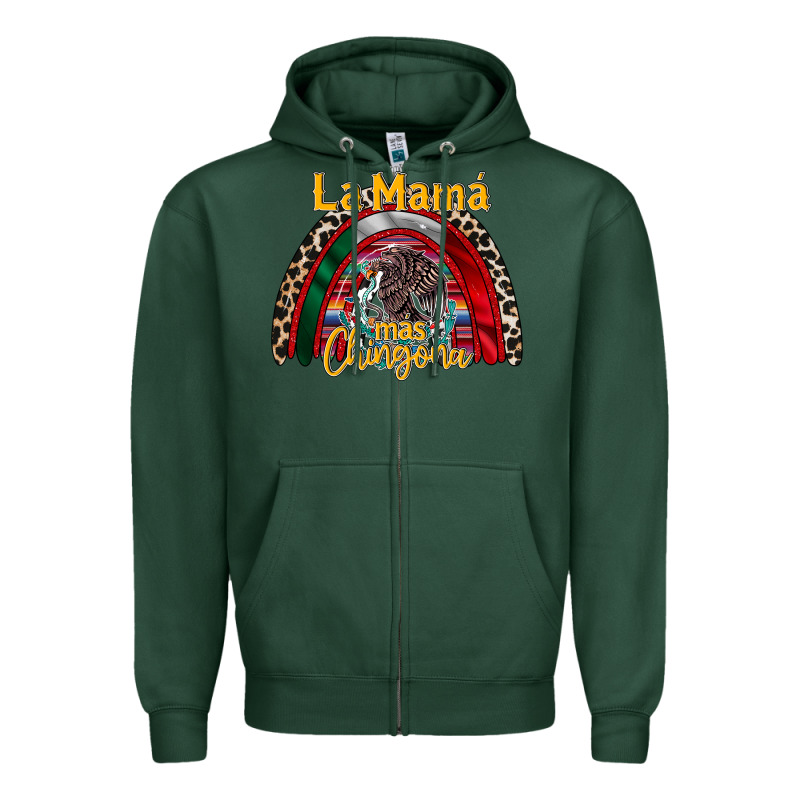 La Mama Mas Chingona Zipper Hoodie by RacoonDesign | Teevron
