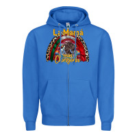 True Royal la mama mas chingona Zipper Hoodie - RacoonDesign