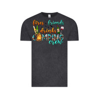 Vintage Black fires friends drinks camping crew Vintage Tee - texasbilliewilder