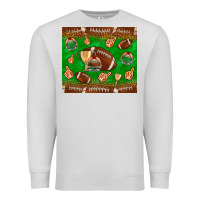 Dove Grey football leopard Premium Sweatshirt - NancyCooperArtShop