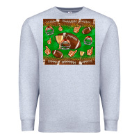Heather Grey football leopard Premium Sweatshirt - NancyCooperArtShop