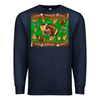 Navy football leopard Premium Sweatshirt - NancyCooperArtShop