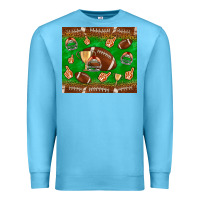Ocean Blue football leopard Premium Sweatshirt - NancyCooperArtShop